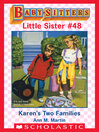 Cover image for Karen's Two Families